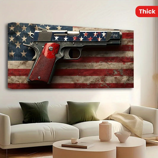 Hign-concerned American Flag Canvas Wall Art Mural Decor