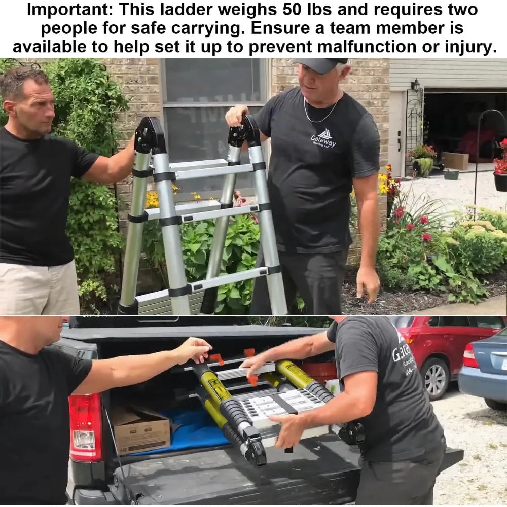 Hign Concerned A Frame Telescoping Ladder EN131 330lbs
