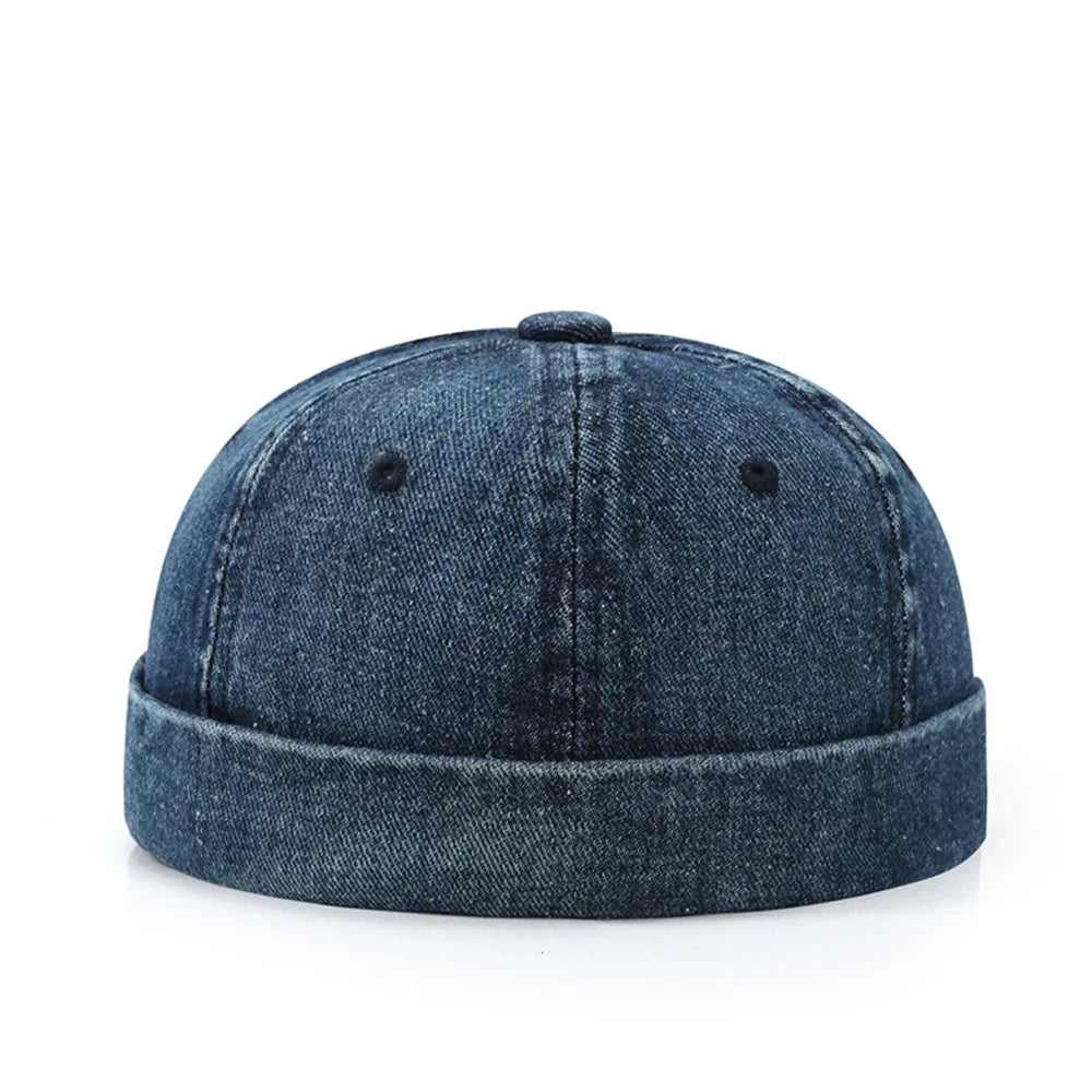 Brimless Skullies Cap Vintage Cotton Beanie for Men