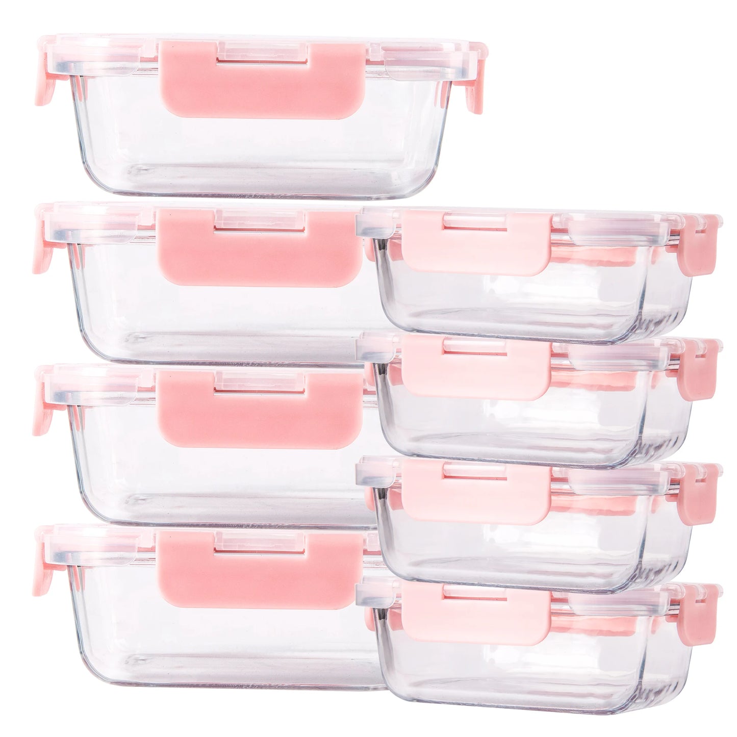 Borosilicate Glass Food Containers Leakproof Lock Lid