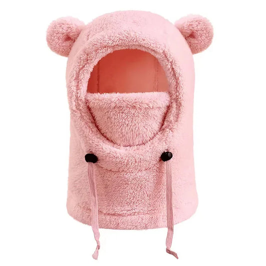 NONECN Kids Protective Helmet Balaclava With Bear Ears