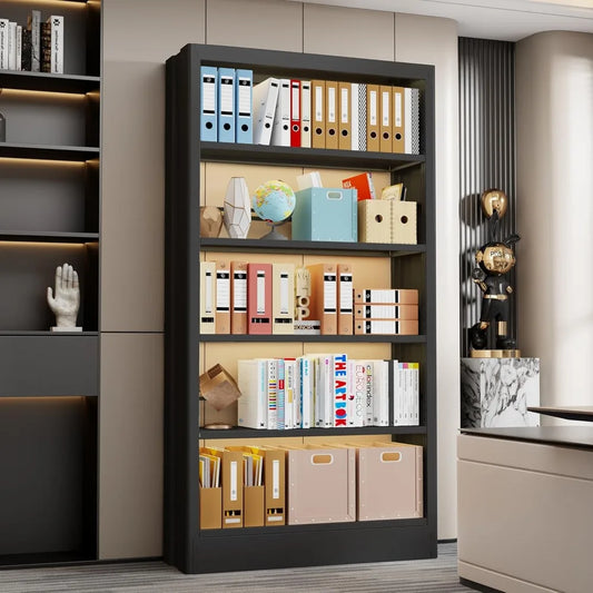 DAFIFY 5 Tier Metal Bookcase With Adjustable Shelves