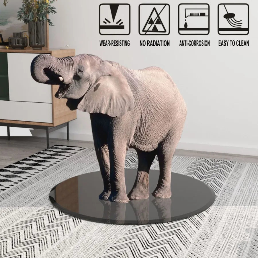 Hign-concerned Tempered Glass Table Top Beveled Polished Edge