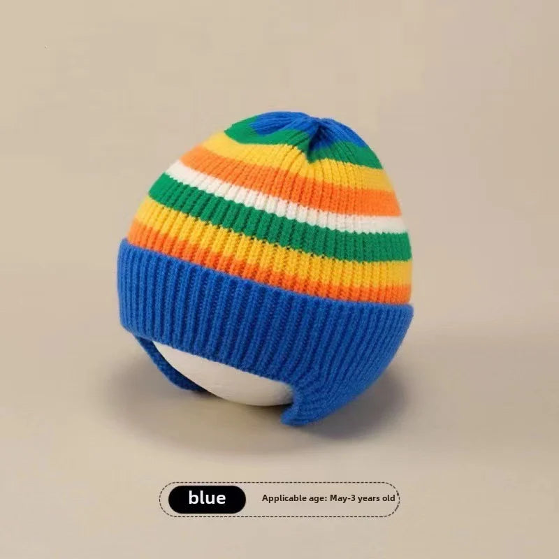 Baby Bear Ear Protection Winter Knit Hat Unisex