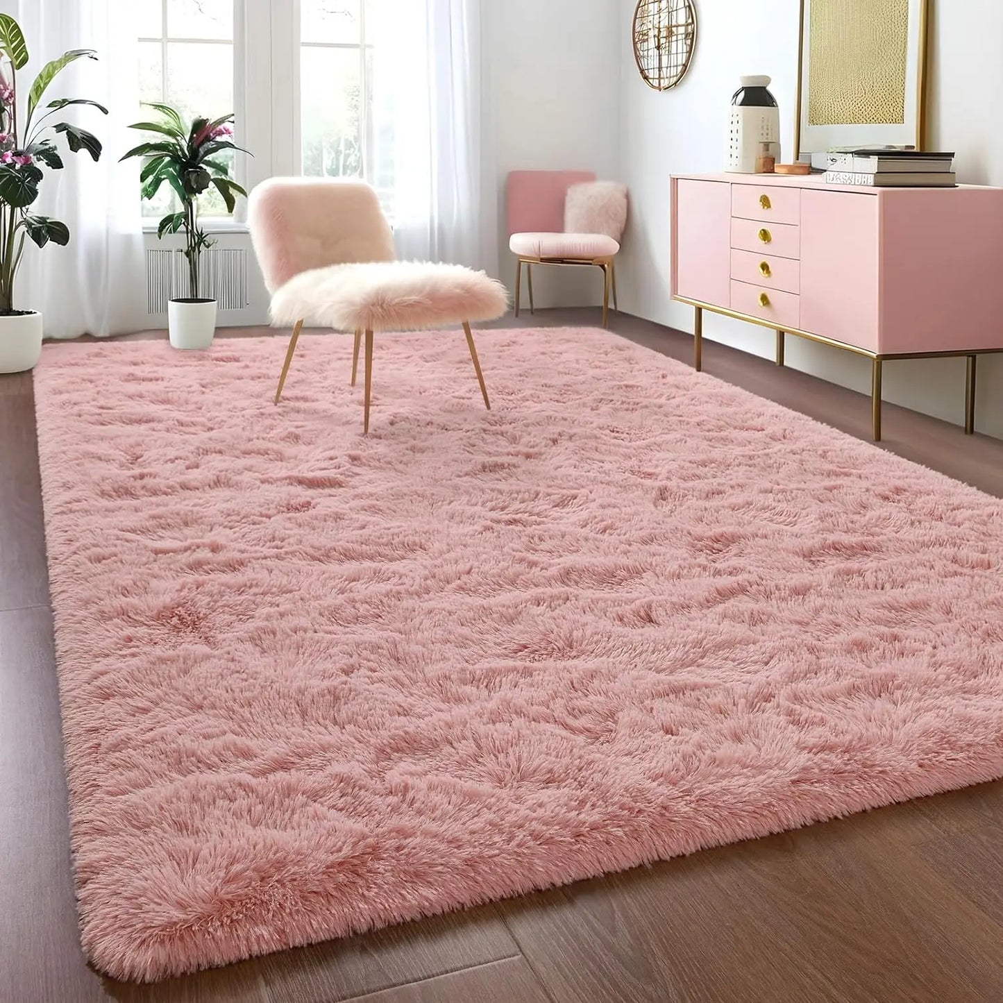 Aubusson Fluffy Rugs For Living Room And Bedroom Decor