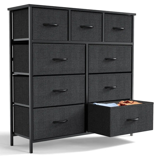 XMSJ Fabric Dresser For Bedroom Nine Drawer Organizer