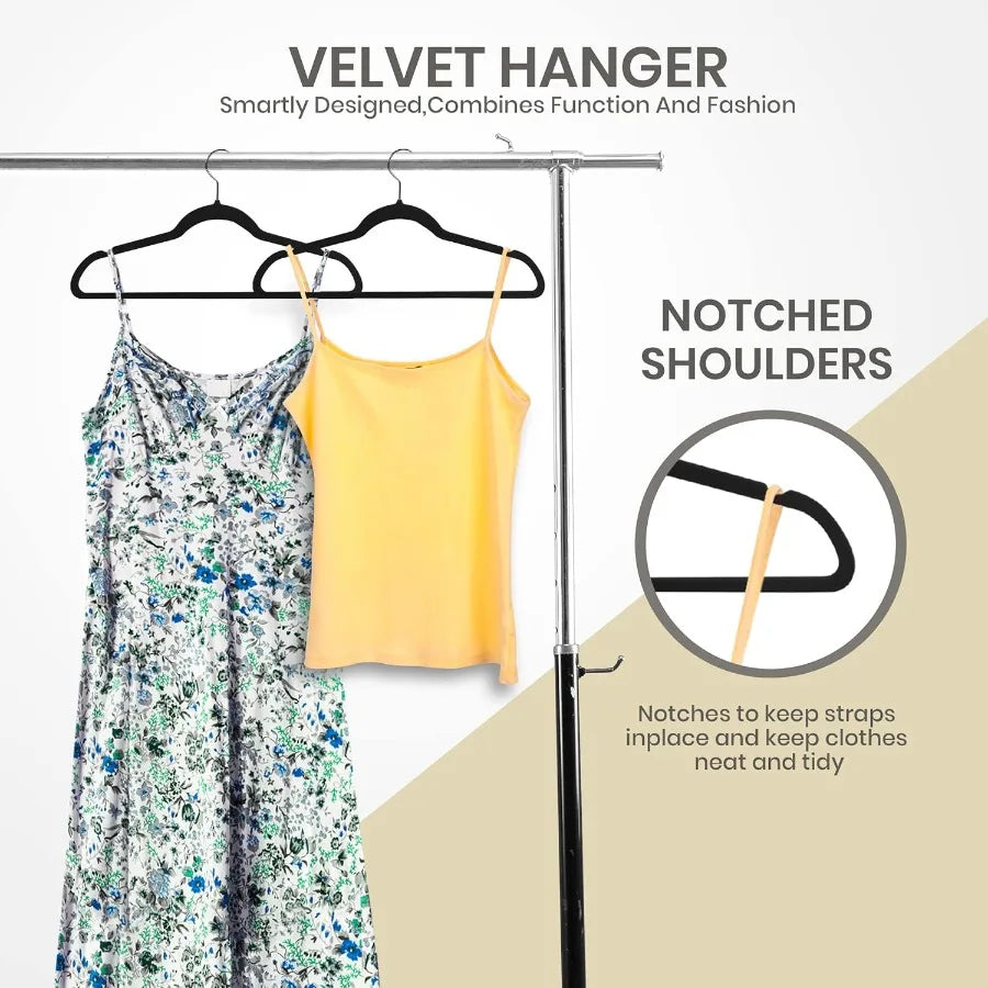 Hign-concerned Velvet Hangers 30Pack Non Slip 360 Hook