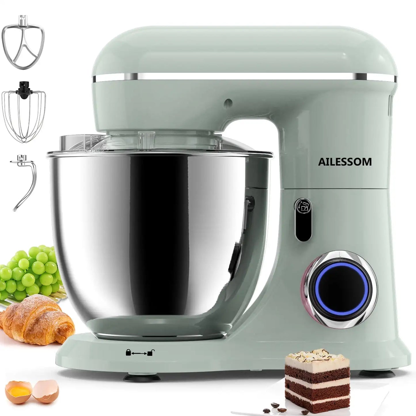 Haoyunma Stand Mixer 10 Speed Tilt Head Kitchen Mixer