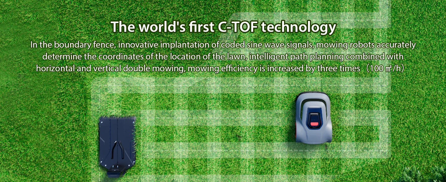 Redkey C TOF Robot Lawn Mower MGC1000 Automatic Charging