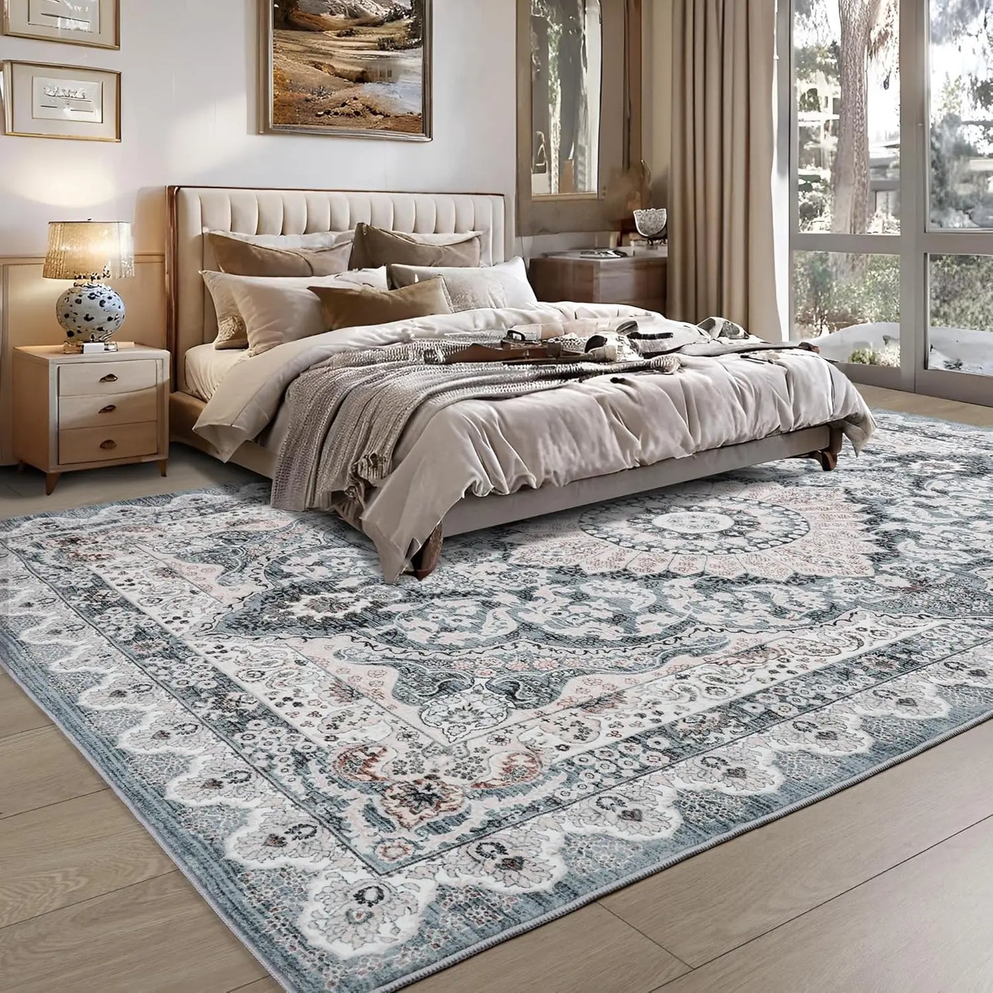 NoahasCN Nonslip Machine Washable Area Rug Living Room