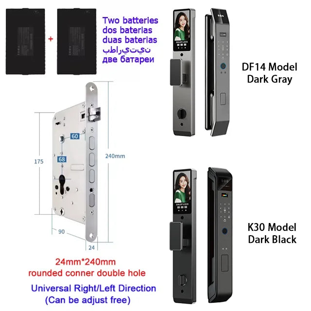 YKESDL Smart Door Lock With 3D Face Recognition And Camera