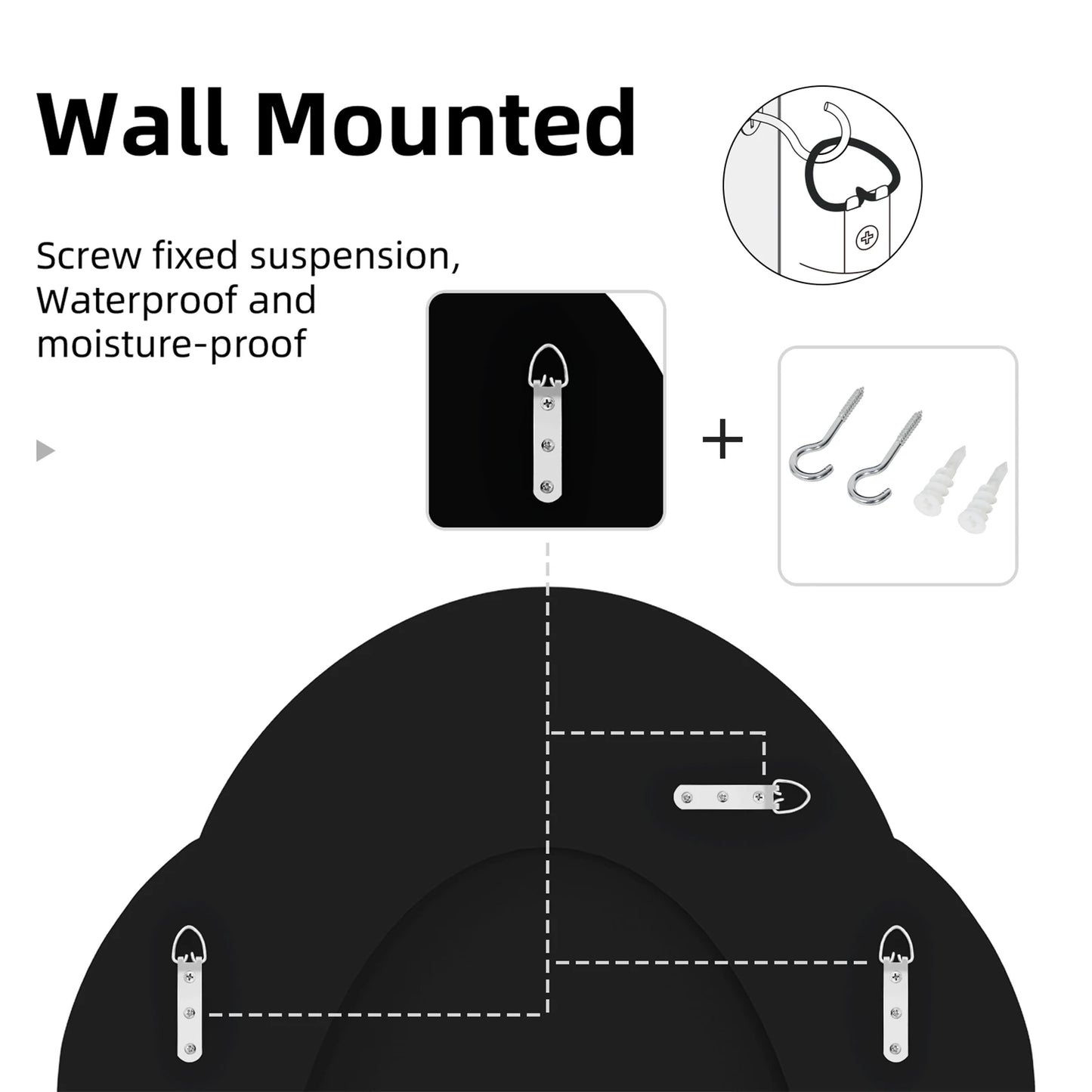 BORWARTH Arch Crystal Mirror Crushed Diamond Vanity Decor