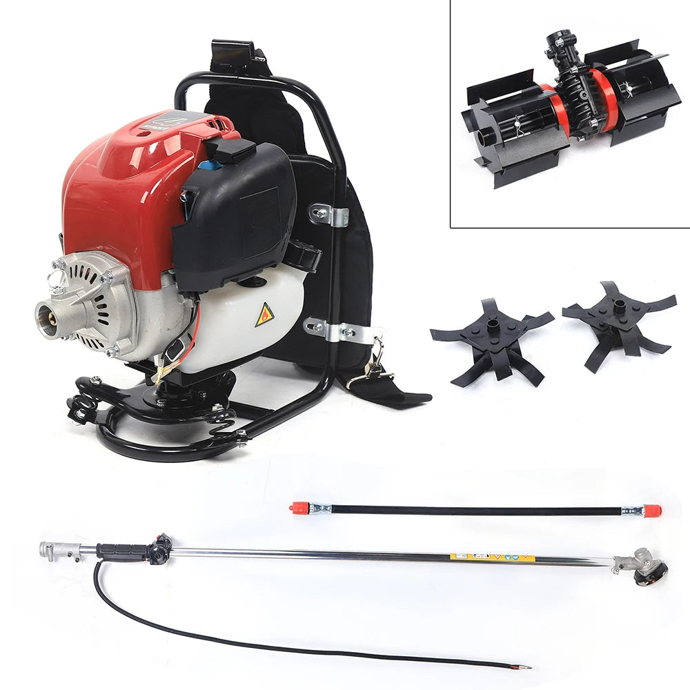 Hignconcerned Four Stroke Cultivator Tiller Backpack Mower