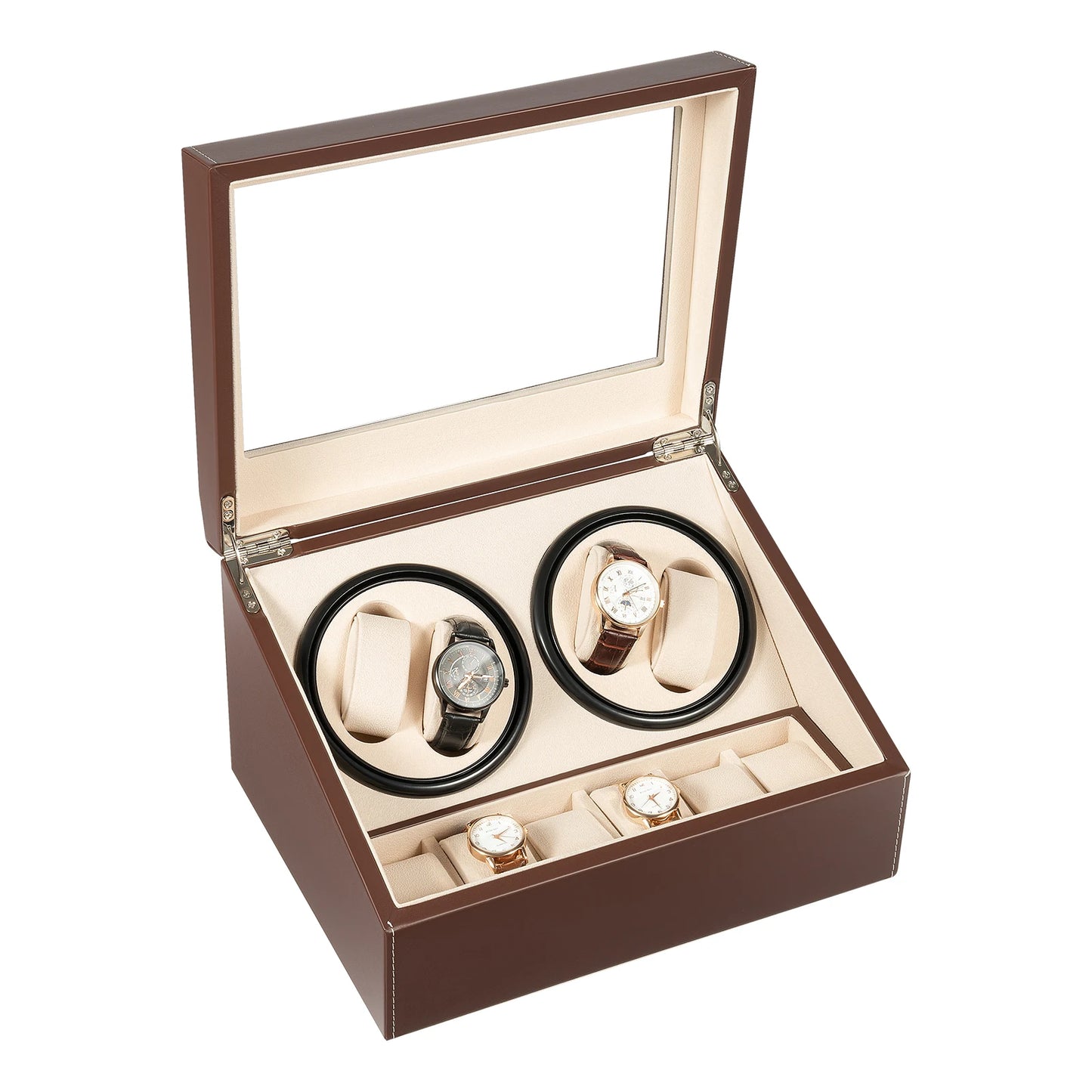 Watch Winder Automatic Rotation Velvet Display Box