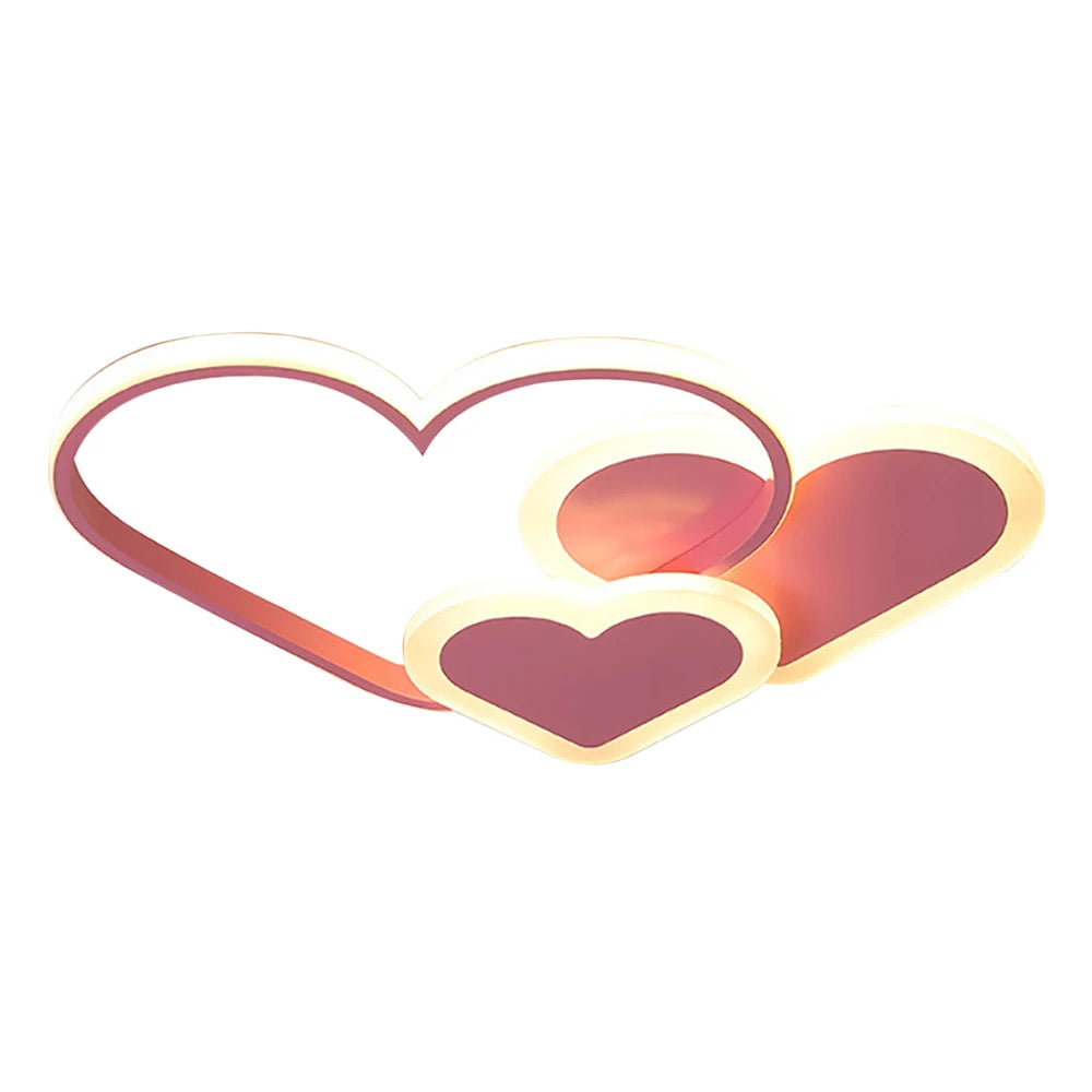 Modern LED Heart Shape Ceiling Light for Kids Room Decor