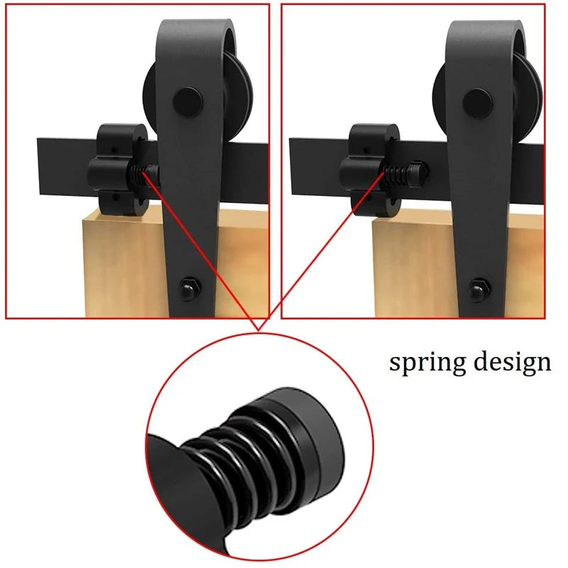 CCJHDIY Sliding Barn Door Hardware Track Kit Limiter