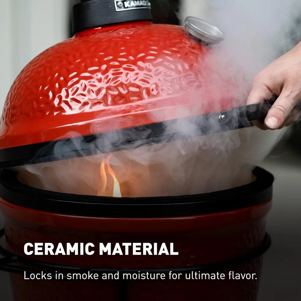 Outdoor Cooking Joe Jr Portable Ceramic Charcoal Grill With Stand