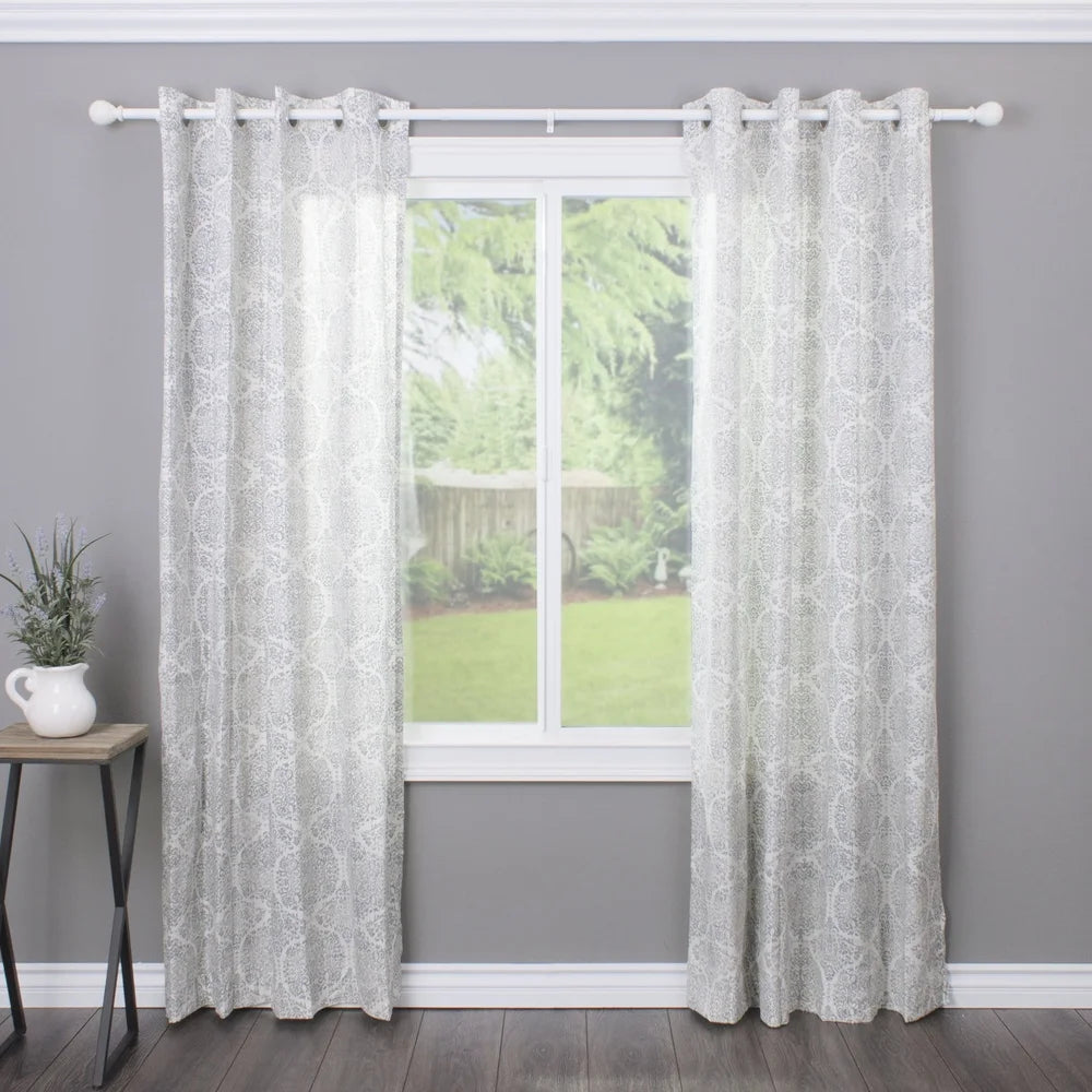 XMSJ Adjustable Curtain Rod Set With Ball Finials Mounting