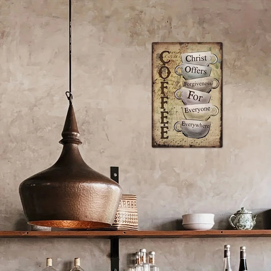 HELLOYOUNG Tin Painting Vintage Coffee Metal Sign Wall