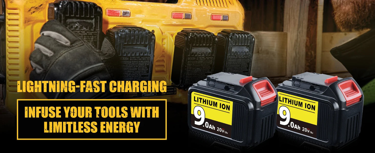 VANON 18V Li Ion Battery 9000mAh for Dewalt XR DCB Series