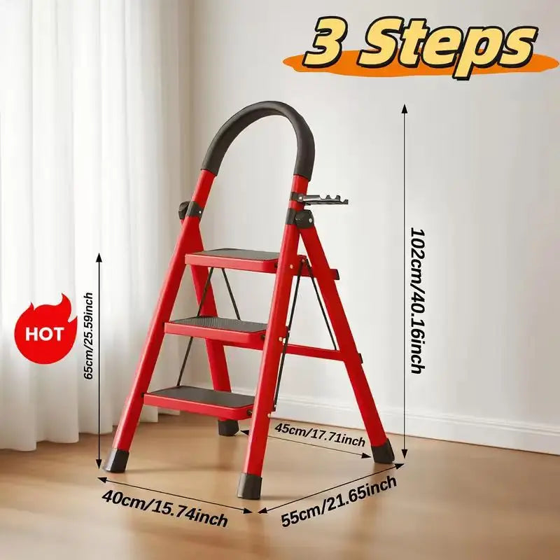 Hignconcerned Durable 3 4 5 Step Folding Ladder Anti Slip