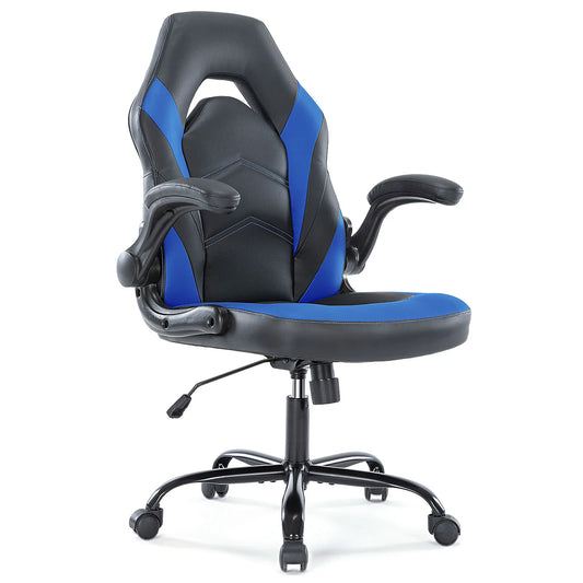 JHK Ergonomic PU Leather Racing Desk Chair With Armrests