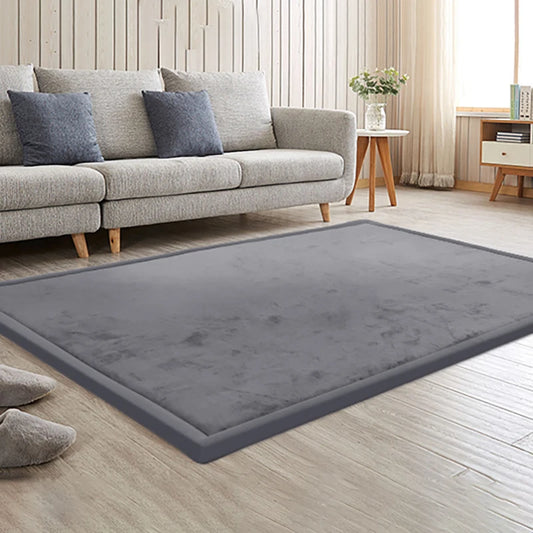 Huloo Sleep Coral Velvet Solid Rug For Living Room Mat