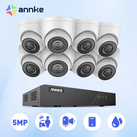 ANNKE 8 Channel FHD 5MP POE Security System With NVR And Audio