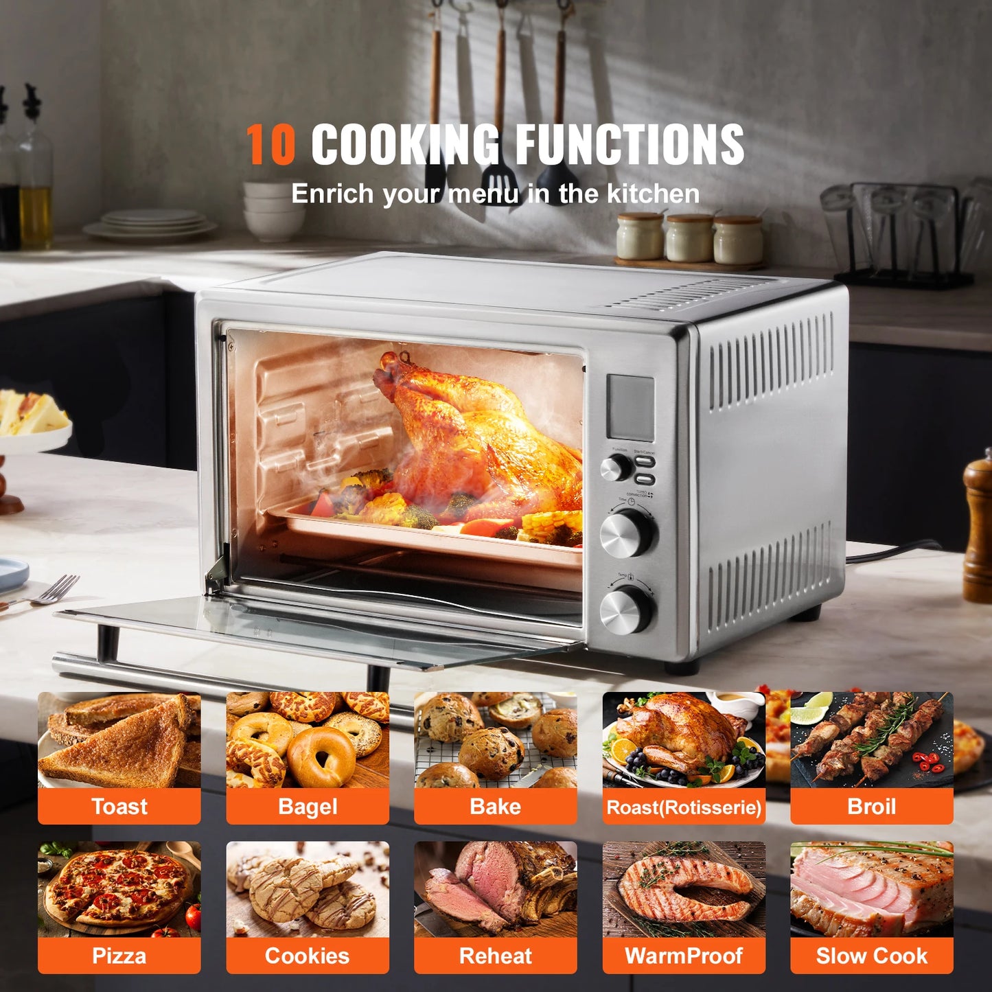 SucceBuy Ten In One Convection Oven 1800W Countertop