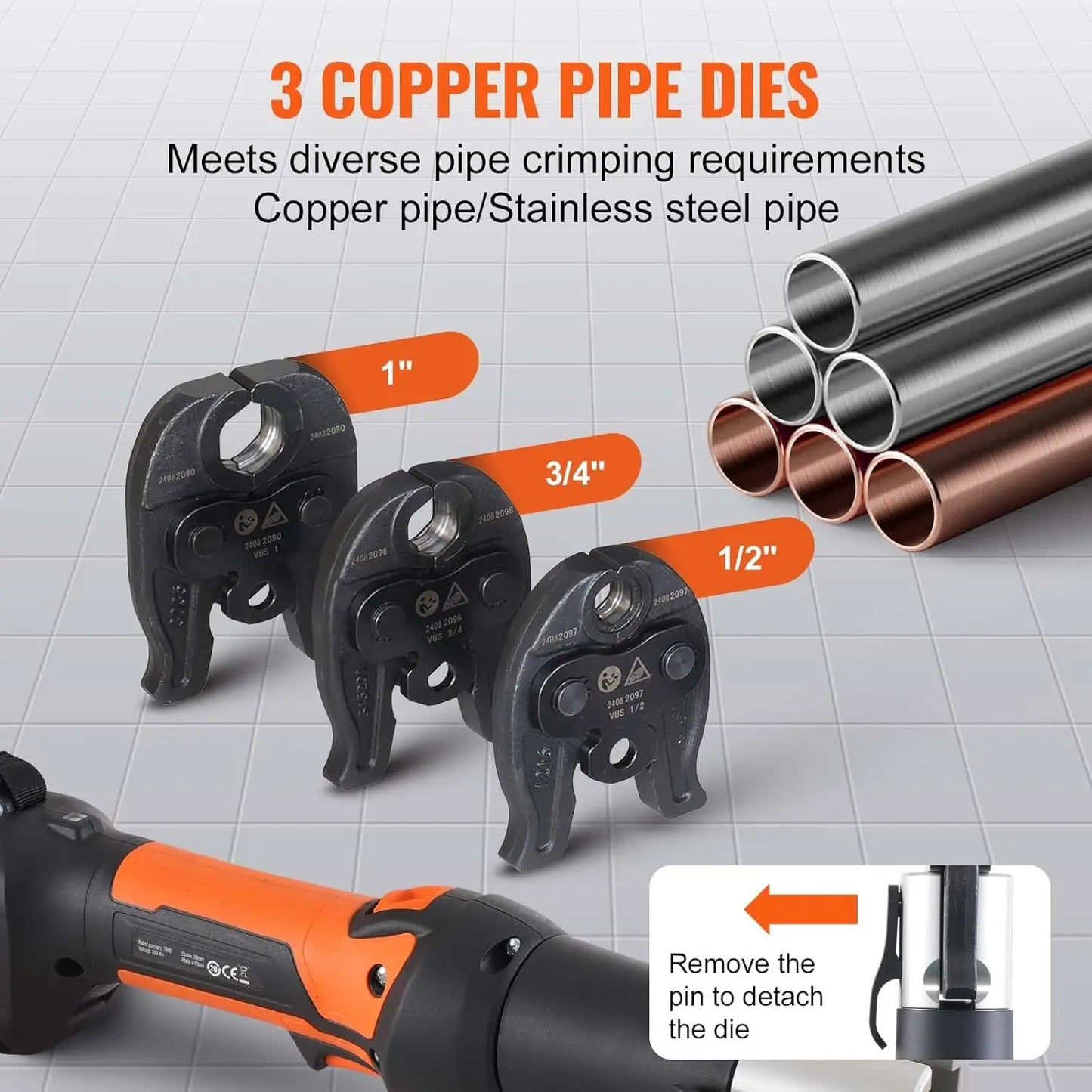 XMSJ Mini ProPress 18V Electric Pipe Crimp Tool For Copper
