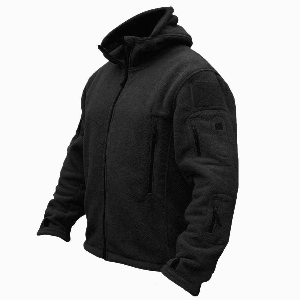 Men Military Winter Thermal Fleece Tactical Jacket Hooded Softshell Outdoor