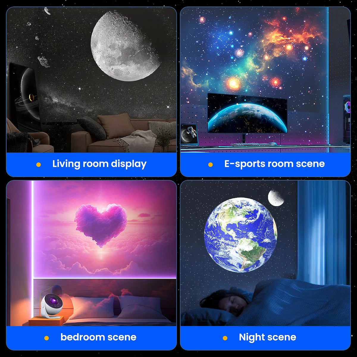 Mexllex Galaxy Starry Planetarium Projector Led Night Light