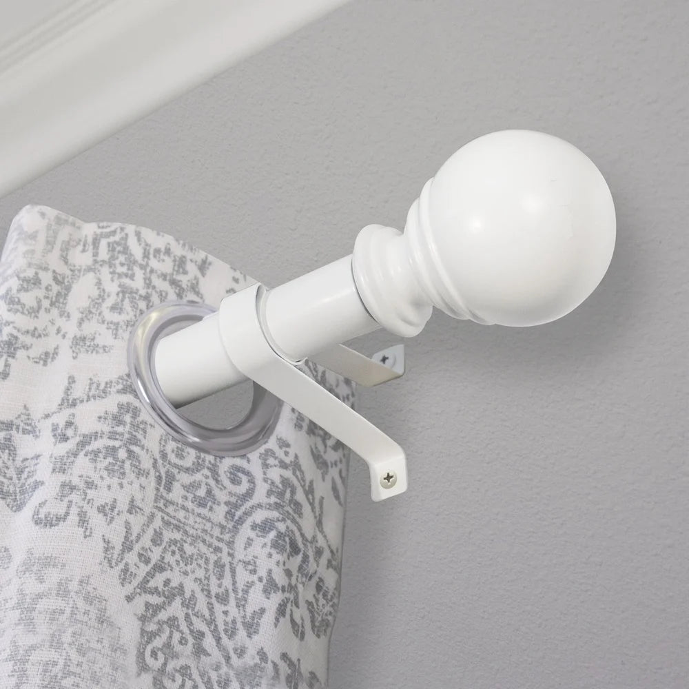 XMSJ Adjustable Curtain Rod Set With Ball Finials Mounting