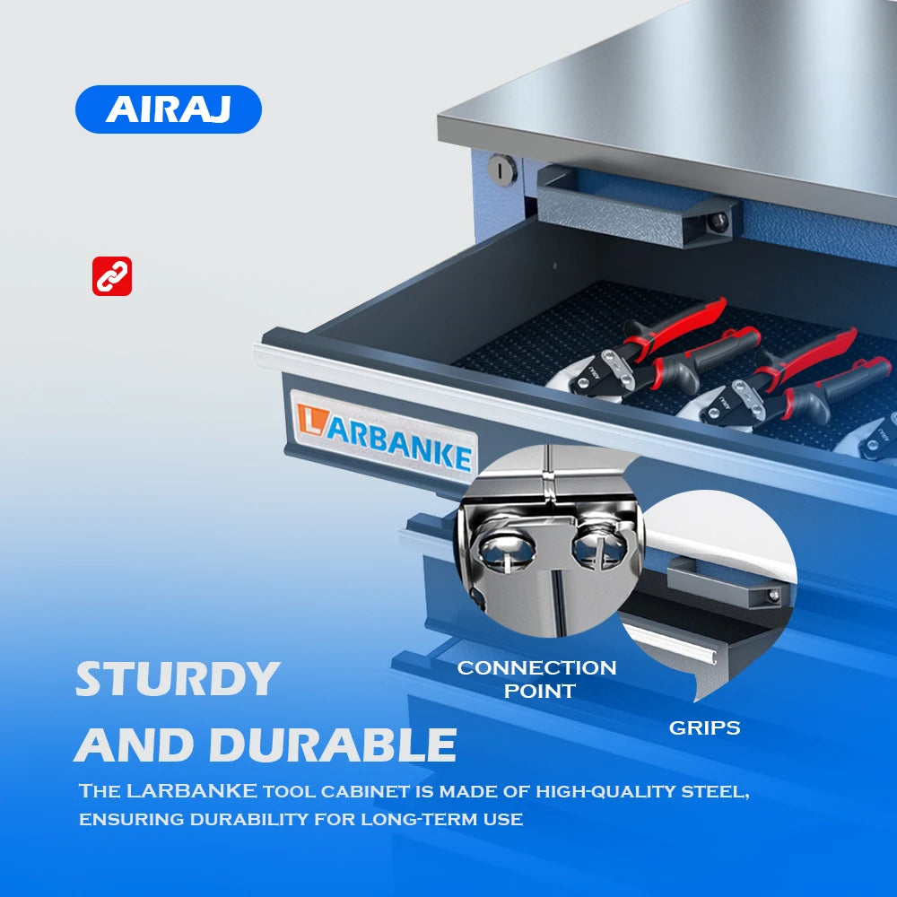LARBANKE Combination Tool Cabinet Set 5 Drawer 7 Drawer