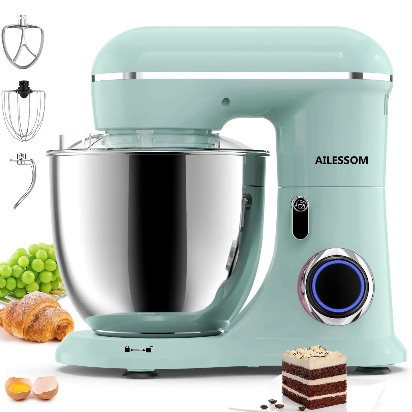 Haoyunma Stand Mixer 10 Speed Tilt Head Kitchen Mixer