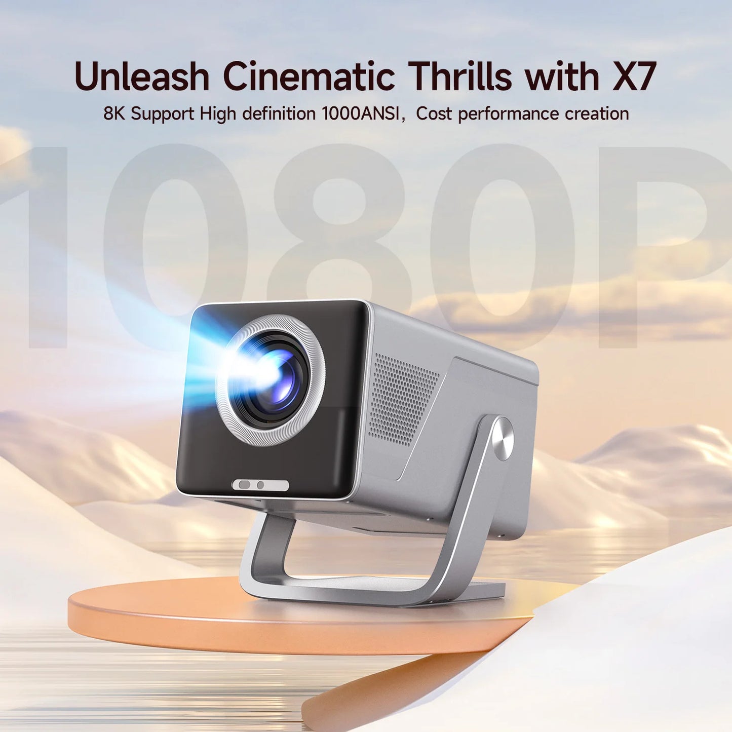 Magcubic 8K Compatible Home Theater Projector 1080P Android 14 WiFi6