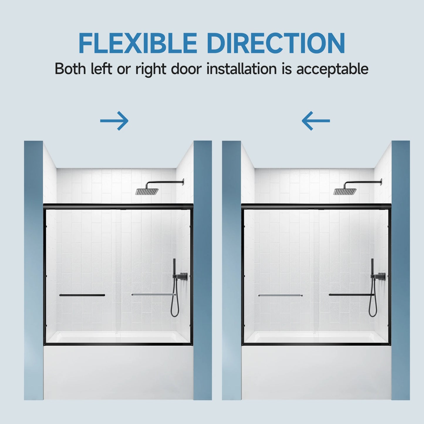 Sh.Kl Aluminum Frame Sliding Shower Door Tempered Glass