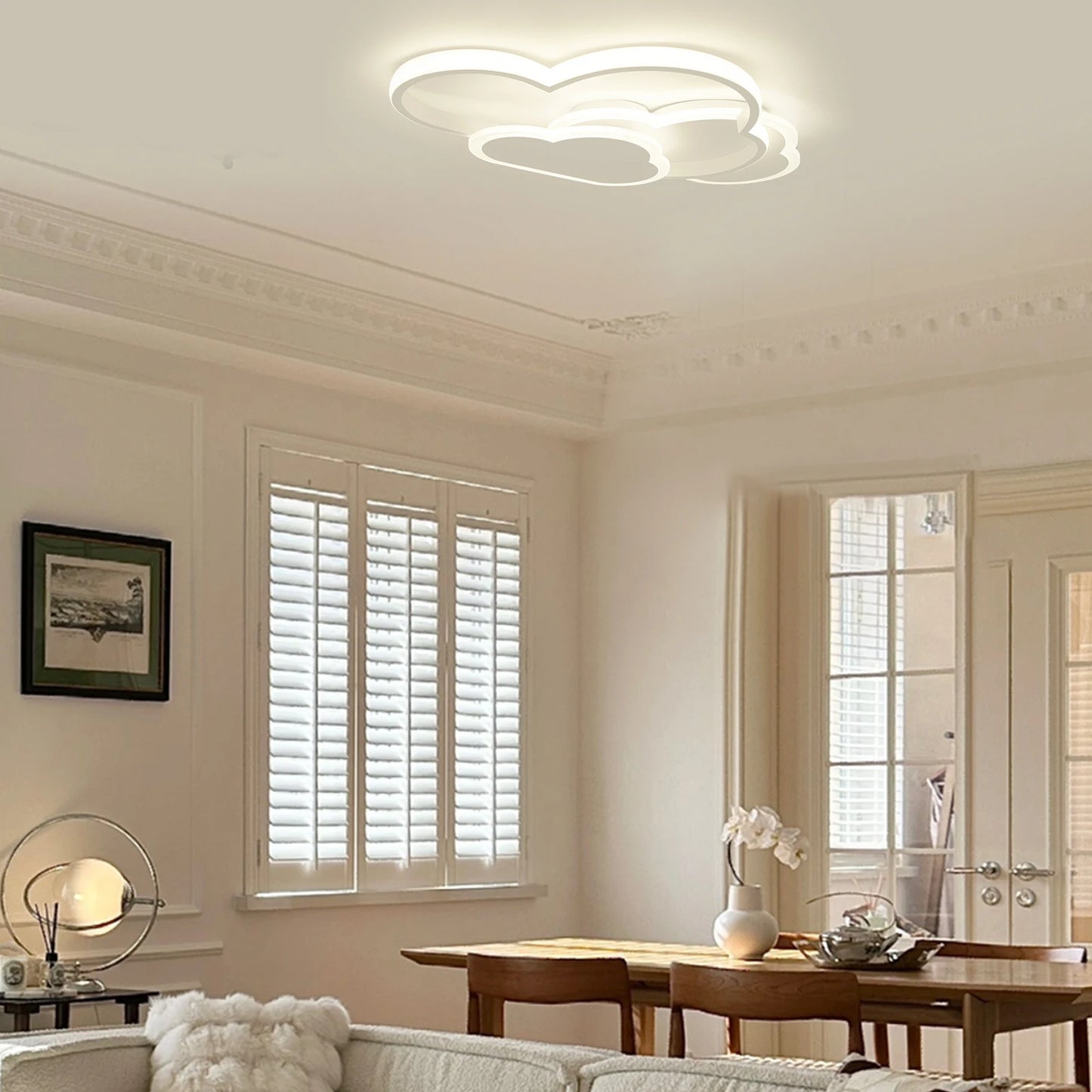 Cloud Shape LED Ceiling Light 85-265V With 3 Color Dimming