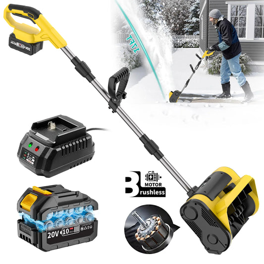 Brushless Electric Snow Sweeper 3000RPM Cordless Handheld Snow Removal Tool