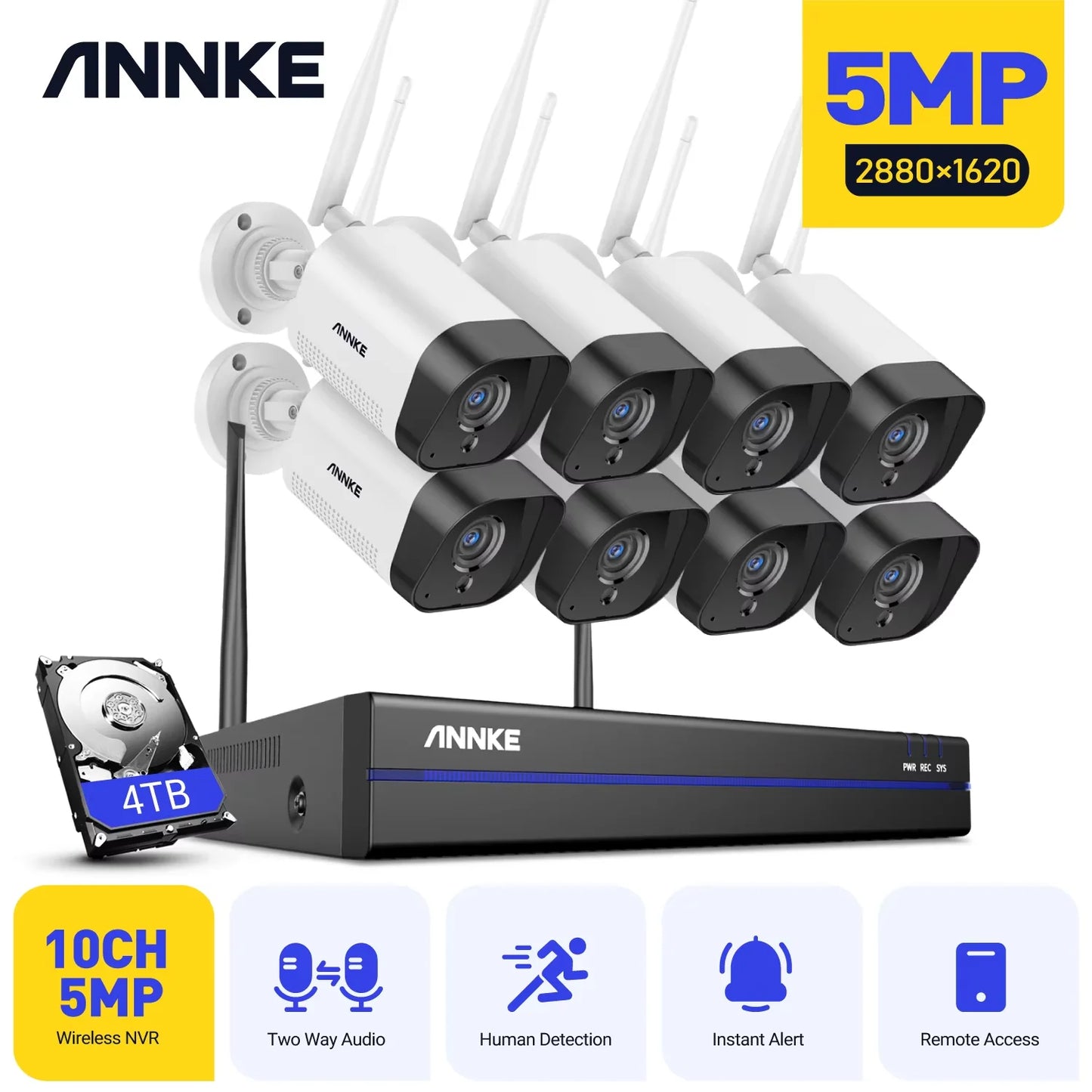 Annke WAS500 5MP Wireless CCTV System 8 Channel NVR Kit