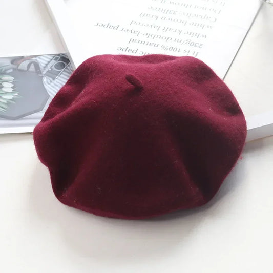 Woolen Beret Hat For Women And Men Classic Vintage Style