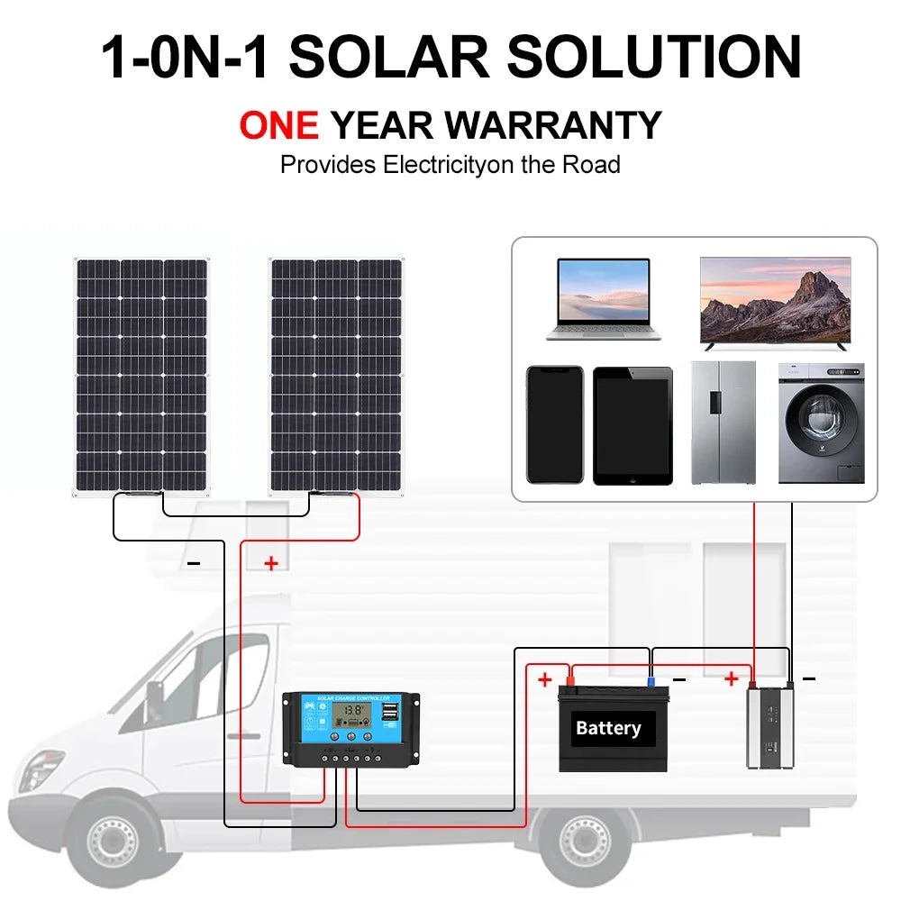 Xinpuguang Solar Panel Kit 12V 100W 200W Flexible 24V