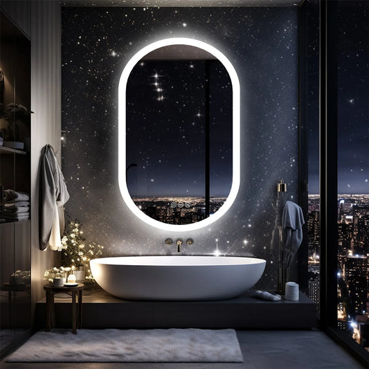 Wisfor Backlit Smart LED Bathroom Mirror Dimmable Anti Fog