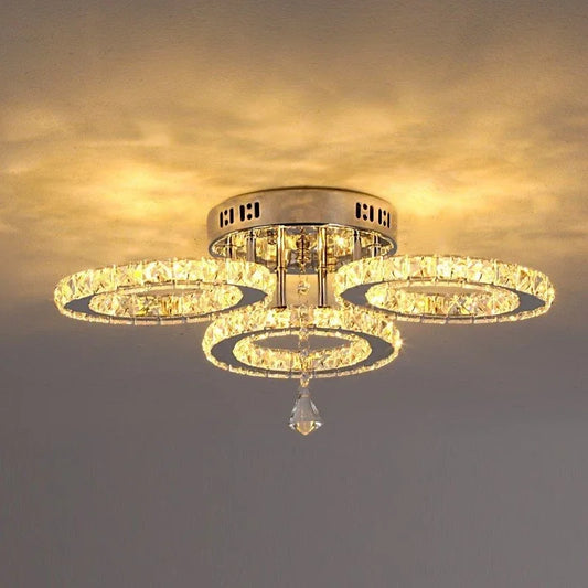 K9 Crystal LED Chandelier Ceiling Lamp for Bedroom and Dining