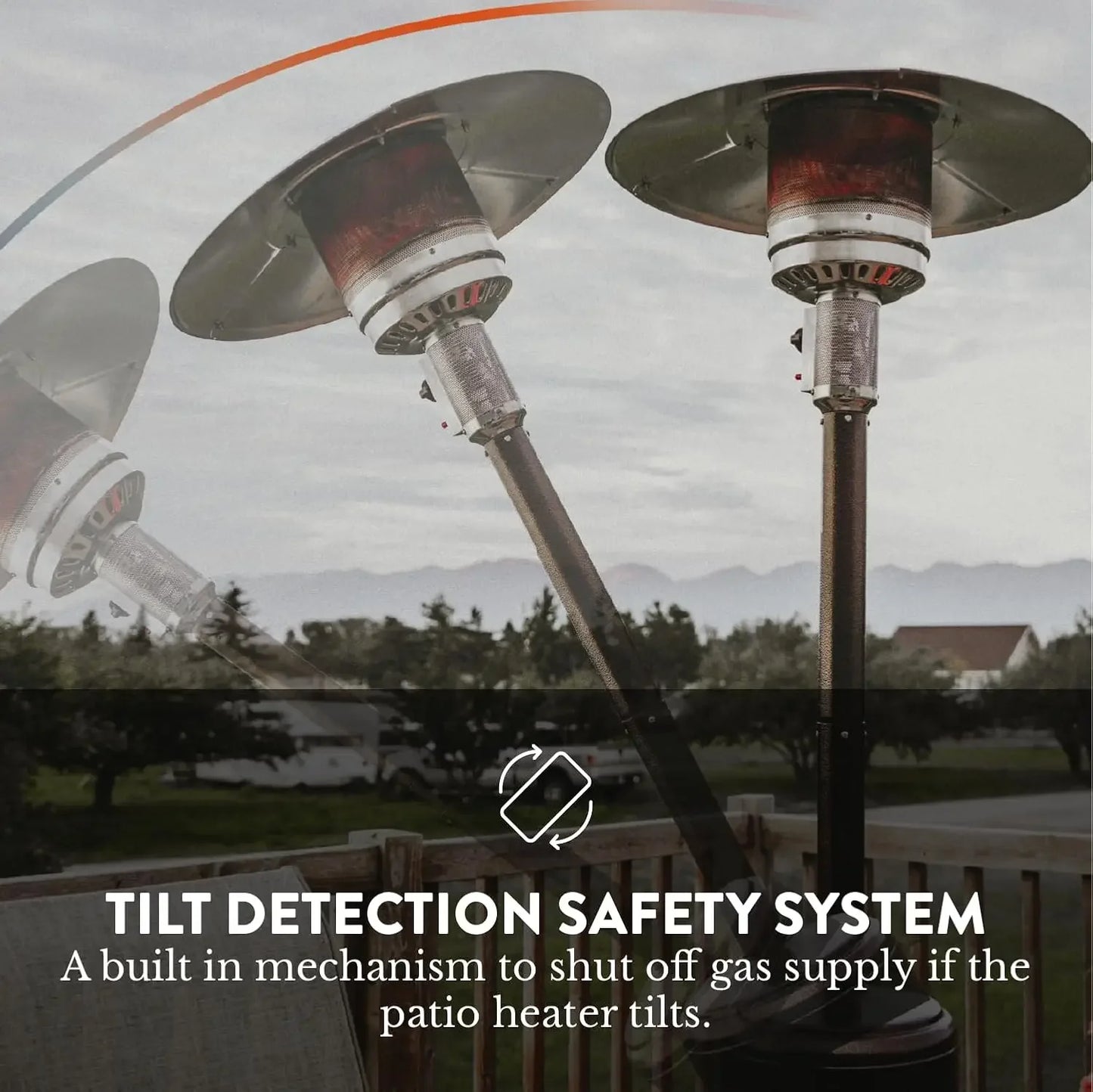 XMSJ 50,000 BTU Outdoor Patio Heater Propane With Wheels