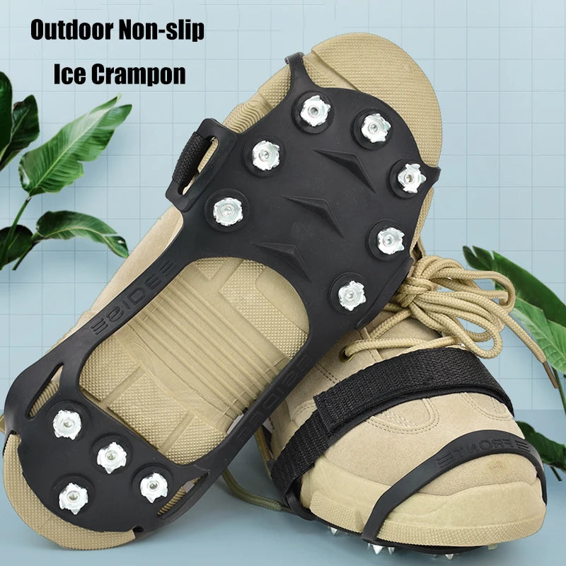 RAKZEDTO 11 Teeth Snow Crampons Ice Grippers for Shoes