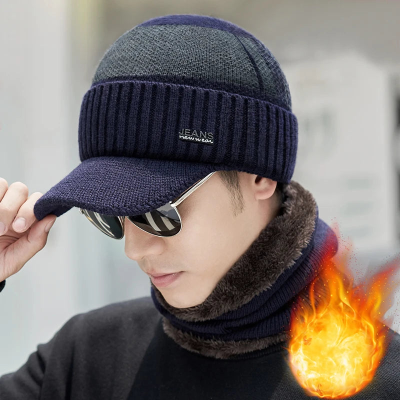 NONECN Acrylic Woolen Beanie For Winter Warmth And Outdoor Protection