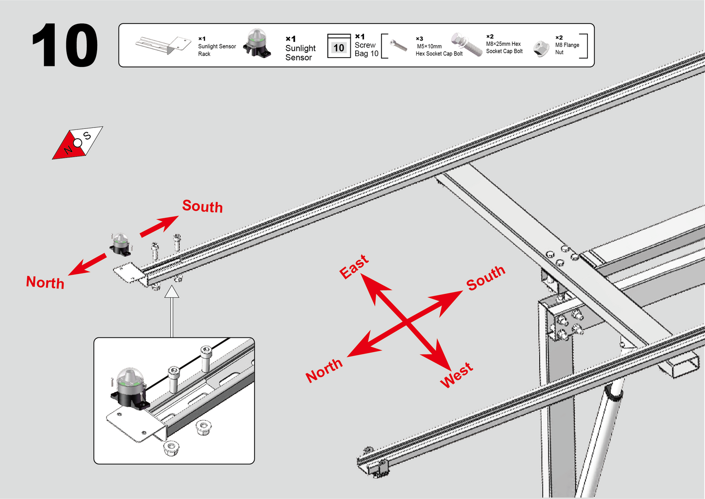 ECO-WORTHY Solar Panel Single Axis Tracking System With Controller
