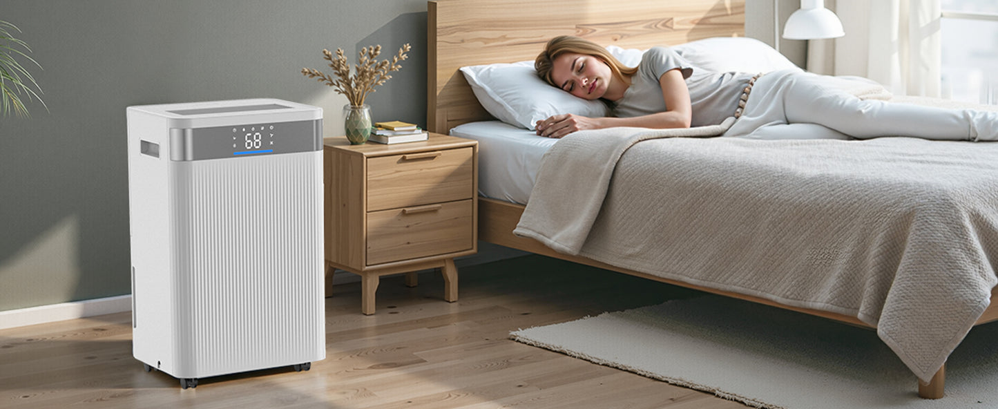 SucceBuy 52 Pint Dehumidifier For Home Basement Smart Humidity Control