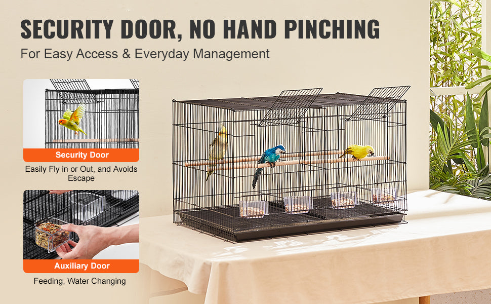 SucceBuy Flight Bird Cage Travel Stackable Divided Cage With Handle